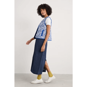 Seasalt Fruit Tree Midi Denim Skirt